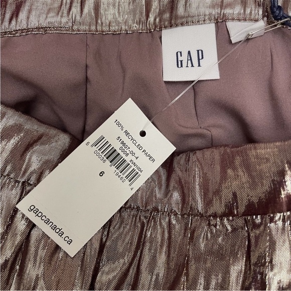 Gap rose gold pleated metallic skirt - Picture 2 of 2